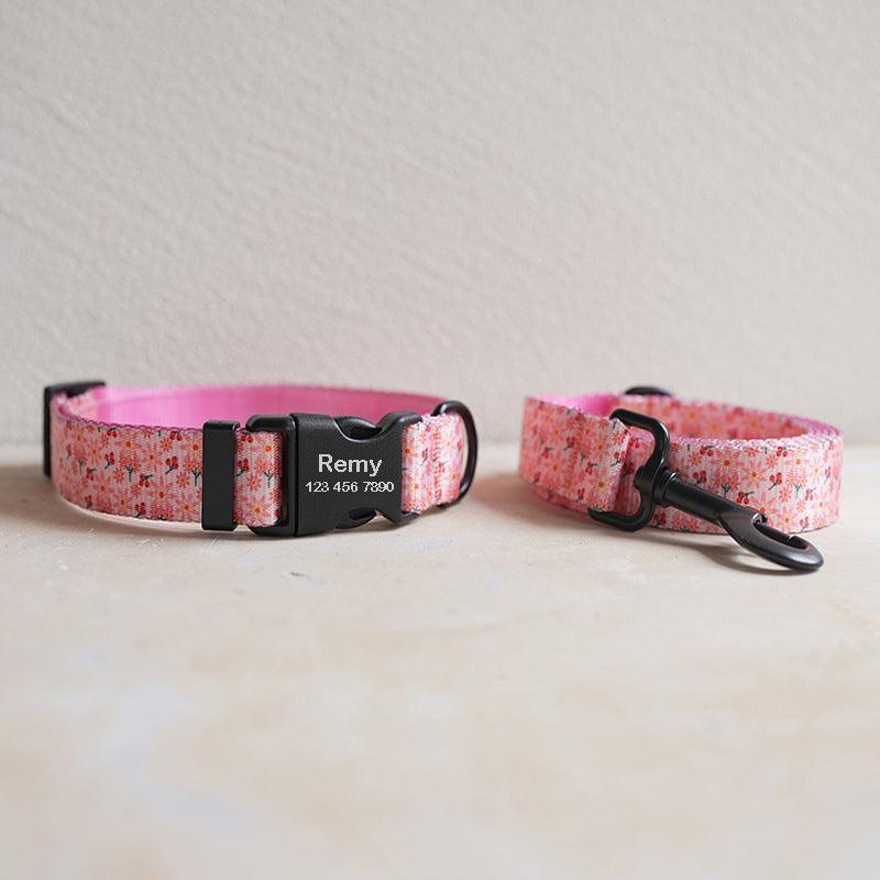 Classic Personalized Dog Collar and Leash Set