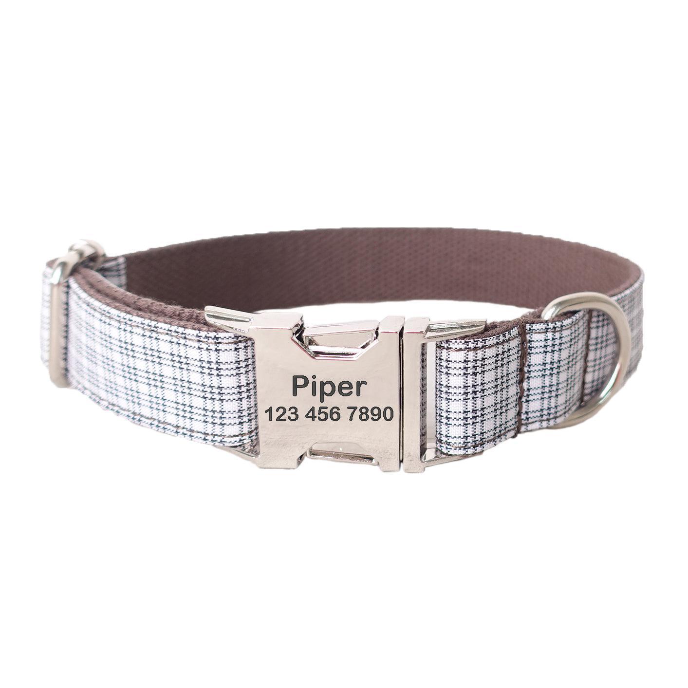 Vintage Personalized Dog Collar Set